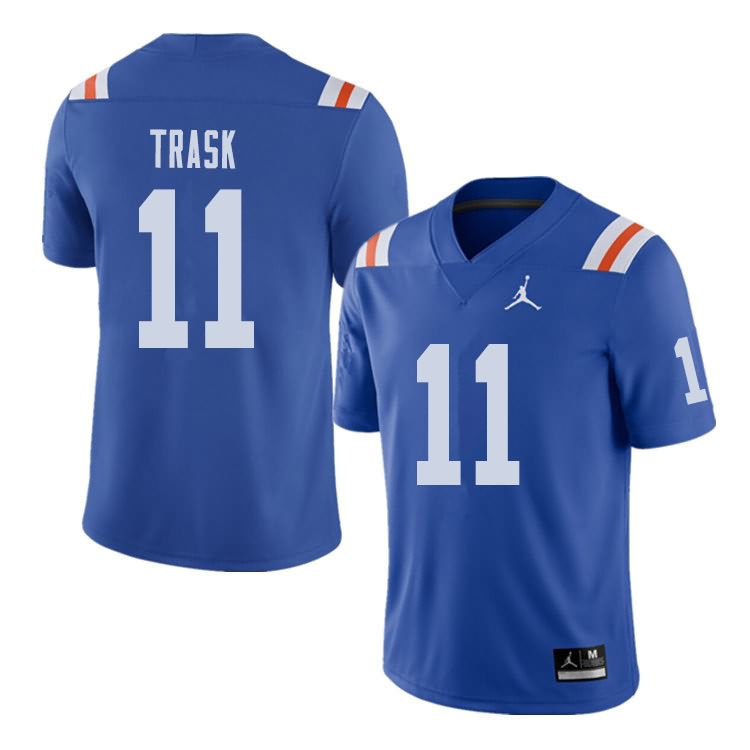 NCAA Florida Gators Kyle Trask Men's #11 Jordan Brand Alternate Royal Throwback Stitched Authentic College Football Jersey CNL6064IS